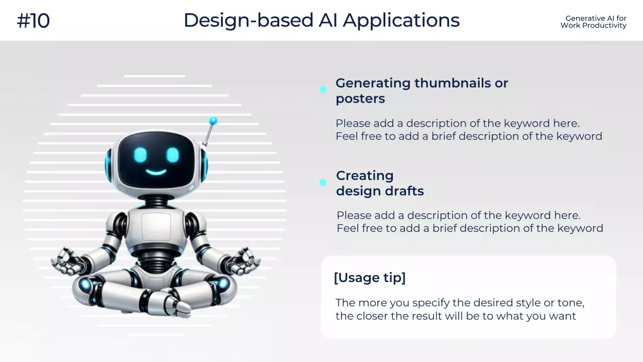 화이트 모던 AI 교육 광고