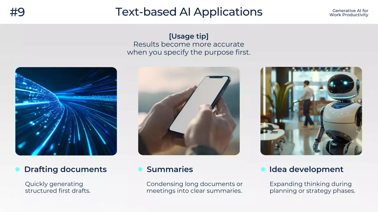 화이트 모던 AI 교육 광고
