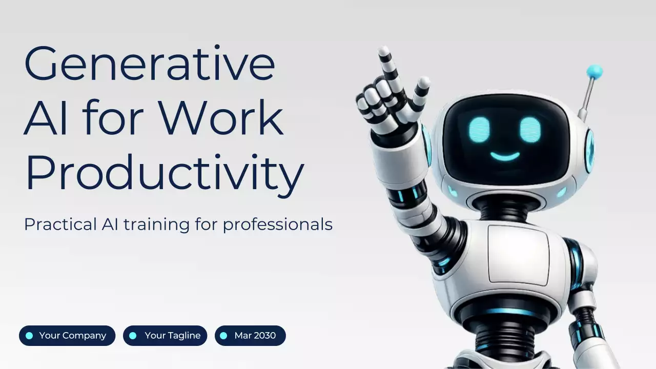 Iklan Pelatihan AI Modern Putih