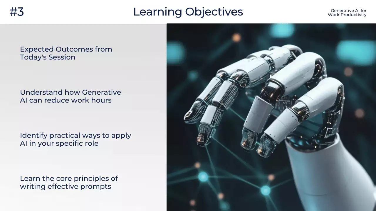 화이트 모던 AI 교육 광고