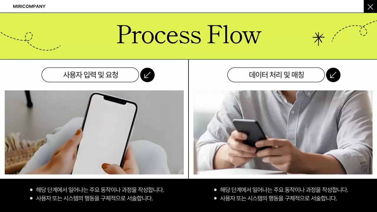 회색의 심플한 비즈니스 아이디어 기획서