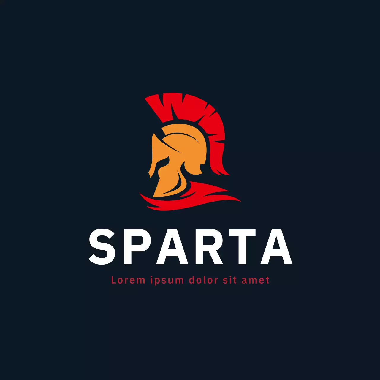 red bold history spartan for brand identity