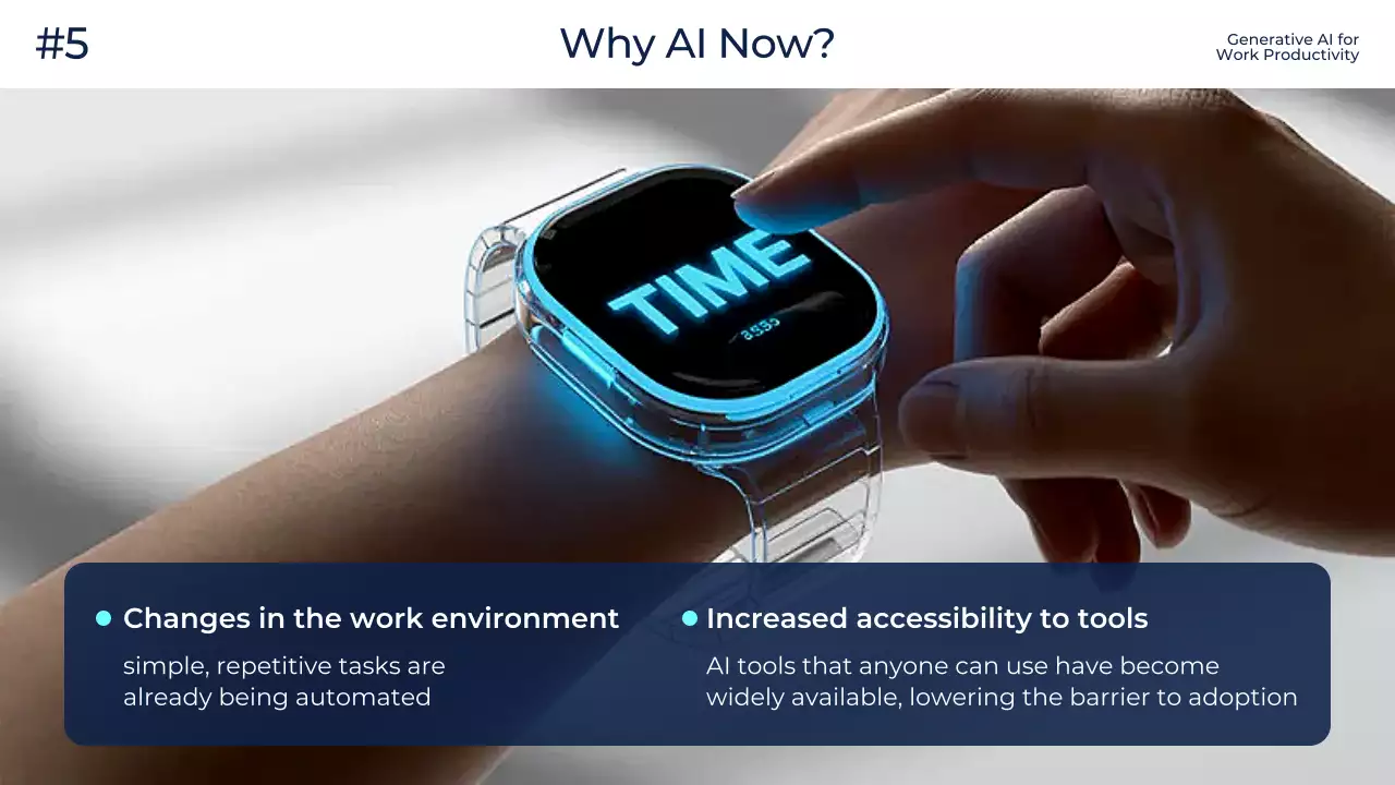 화이트 모던 AI 교육 광고