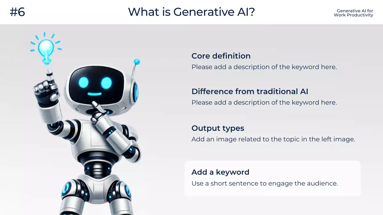 화이트 모던 AI 교육 광고