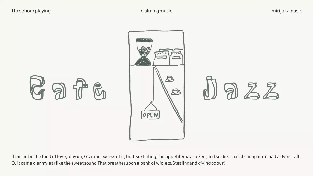 베이지 미니멀 재즈음악 안내
