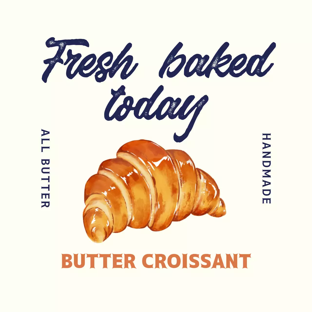 갈색 심플 베이커리 메뉴 홍보