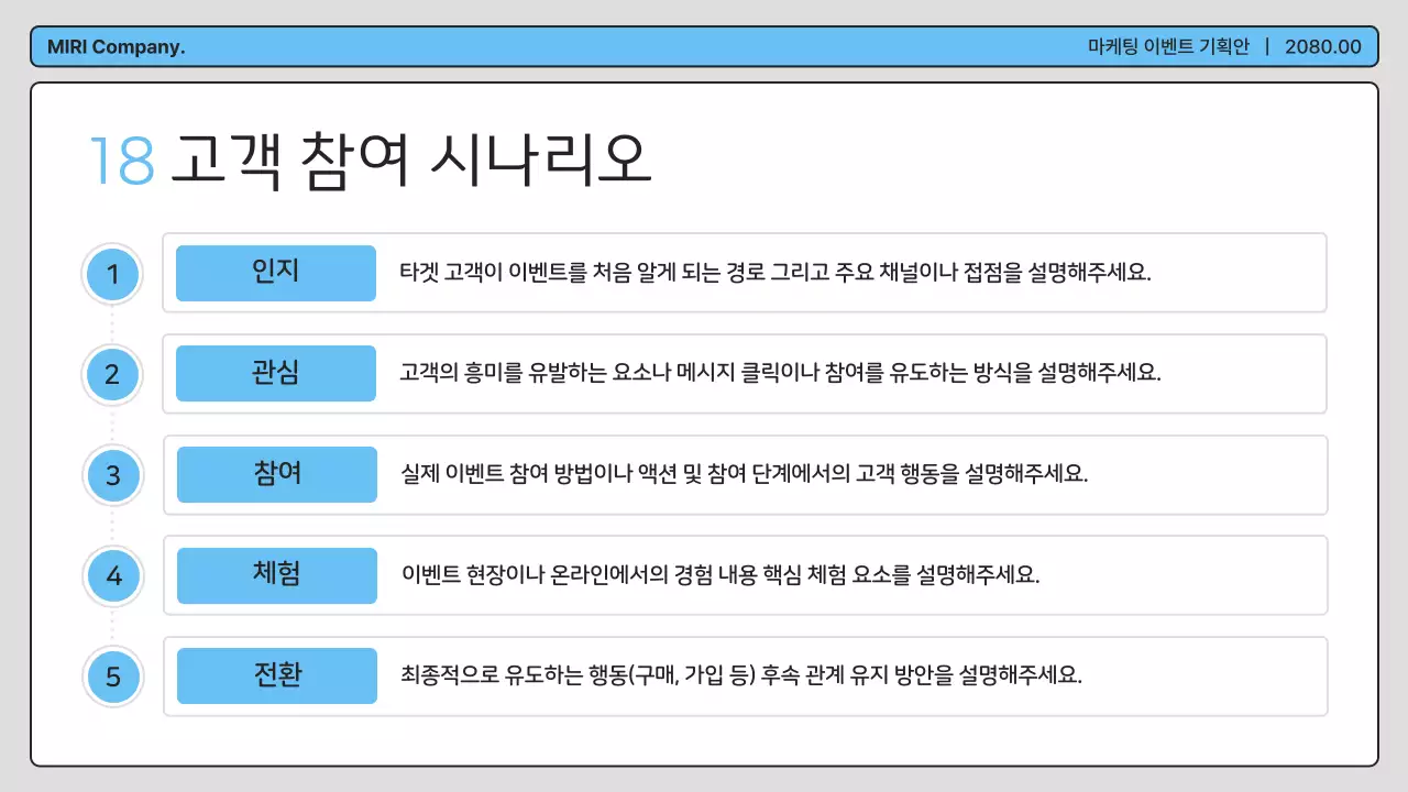 파랑 깔끔 마케팅 이벤트 기획안 기획