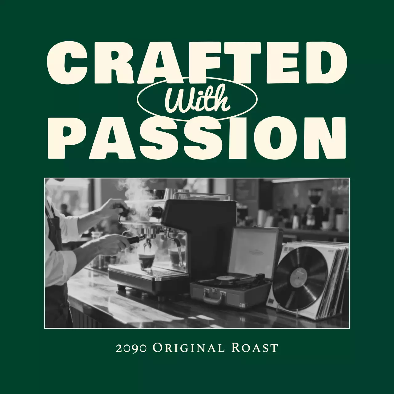 초록 심플 커피 홍보