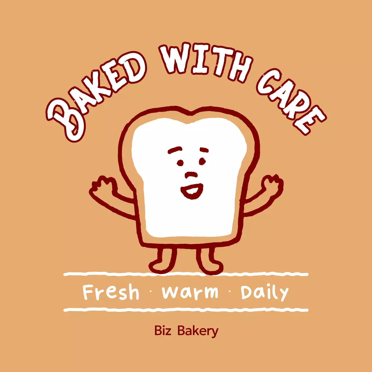 주황 심플 베이커리 홍보