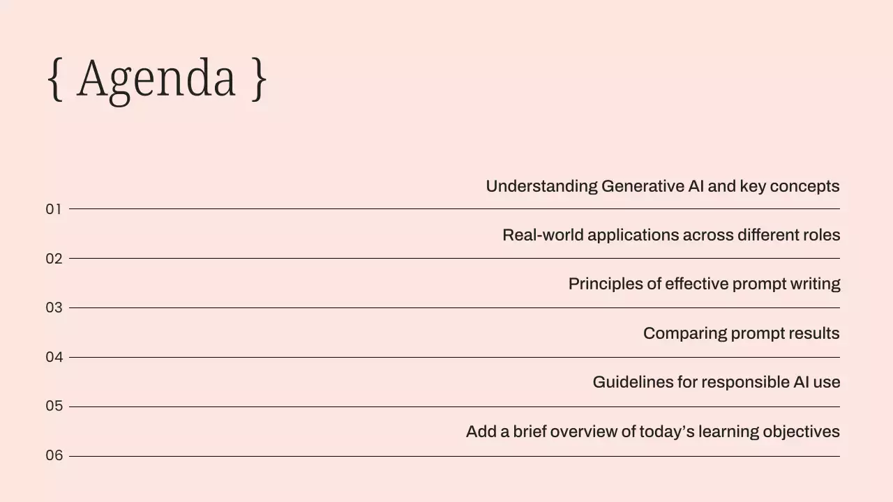 핑크 심플 AI 교육 과정 프레젠테이션