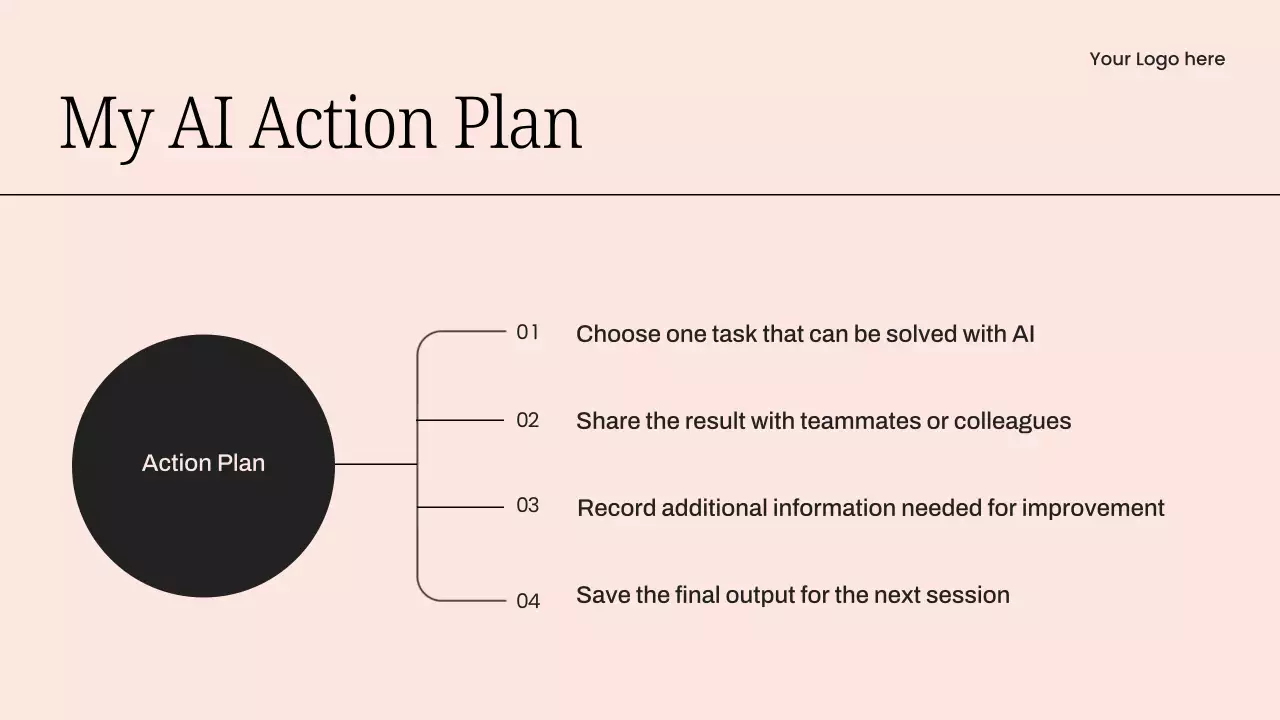 핑크 심플 AI 교육 과정 프레젠테이션