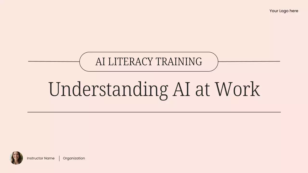 Pink Simple AI Training Course Presentation