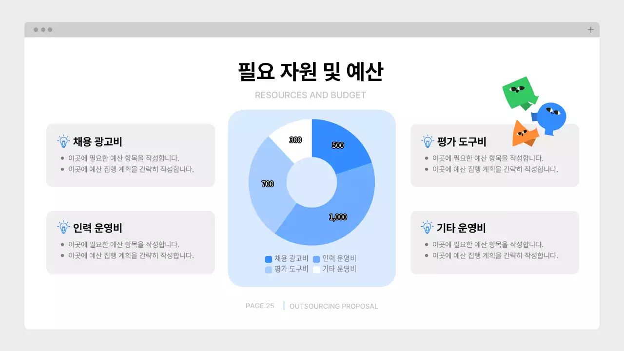 파랑 깔끔 아웃소싱 제안서 기획