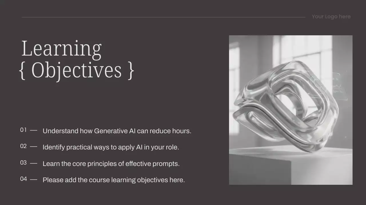 핑크 심플 AI 교육 과정 프레젠테이션