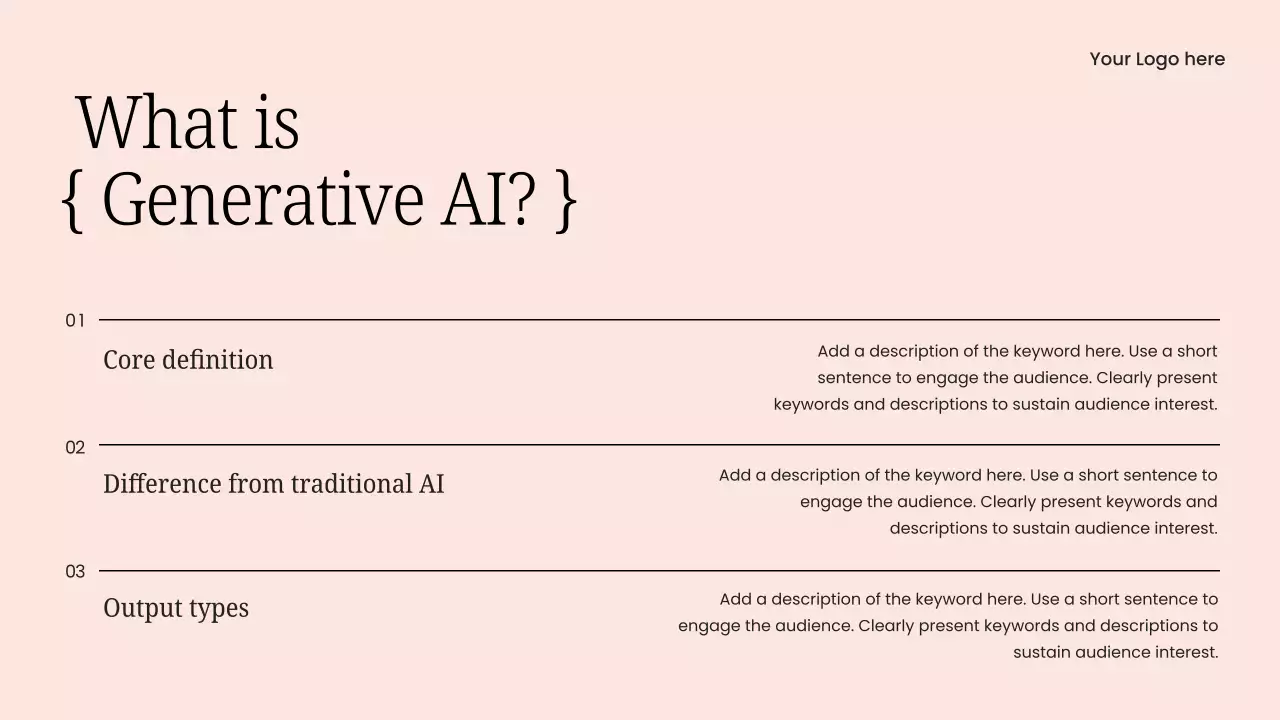 핑크 심플 AI 교육 과정 프레젠테이션