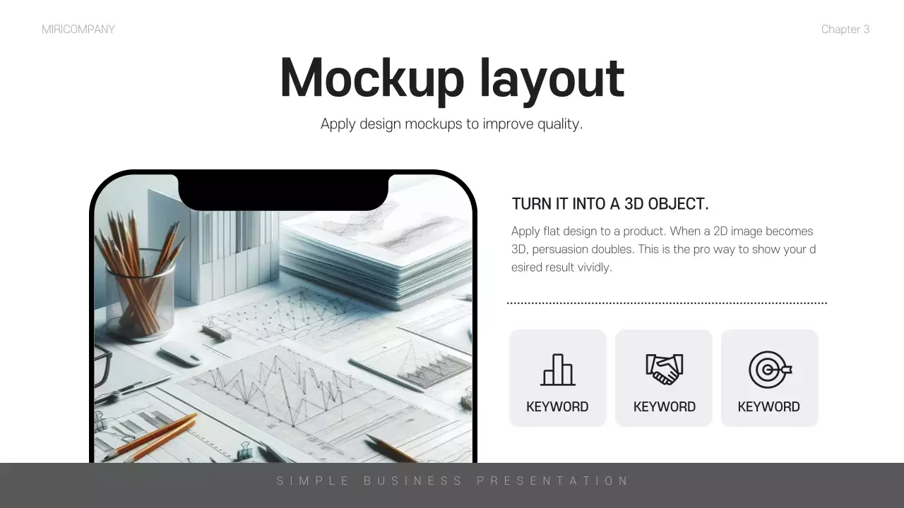 블랙 미니멀리스트 비즈니스 프레젠테이션