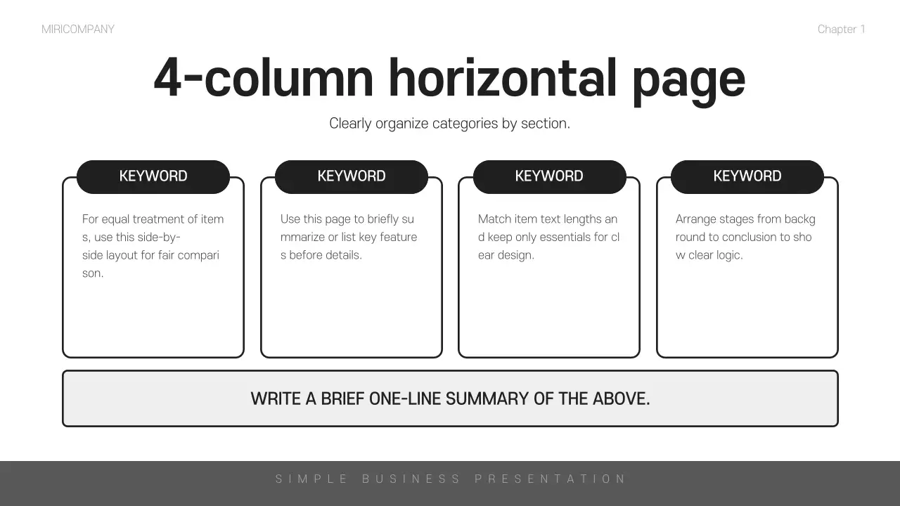 블랙 미니멀리스트 비즈니스 프레젠테이션