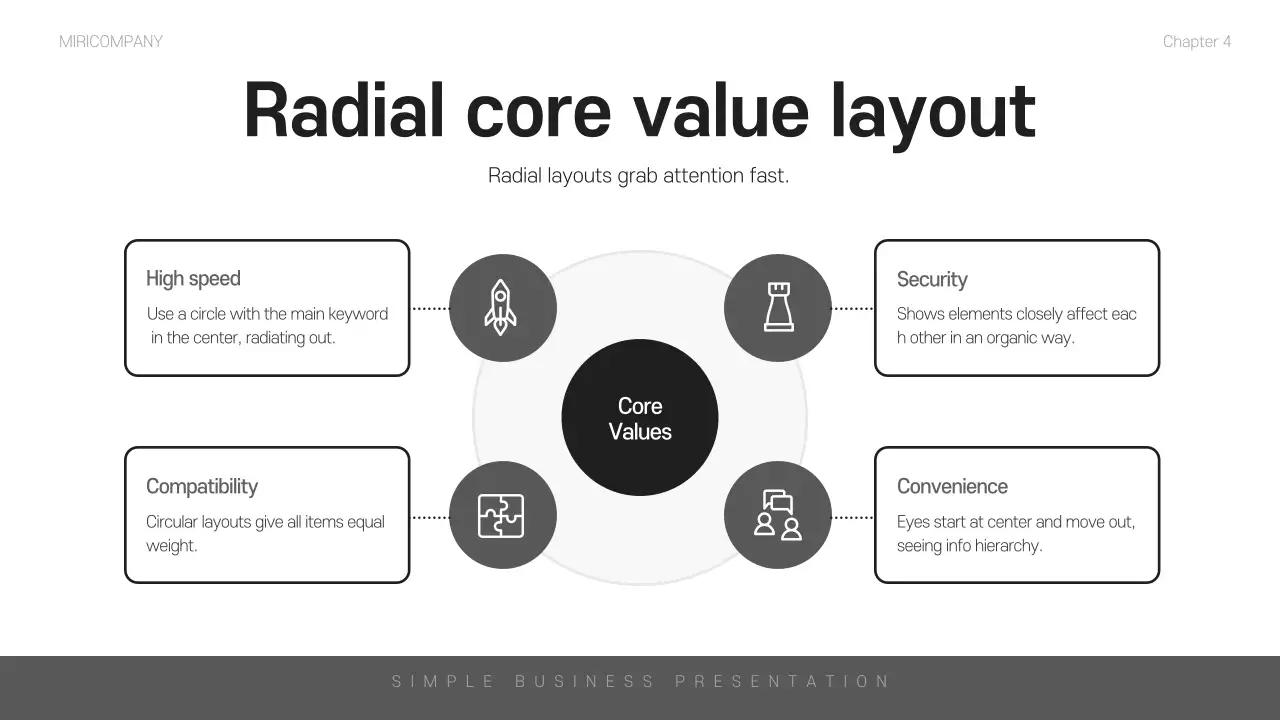블랙 미니멀리스트 비즈니스 프레젠테이션