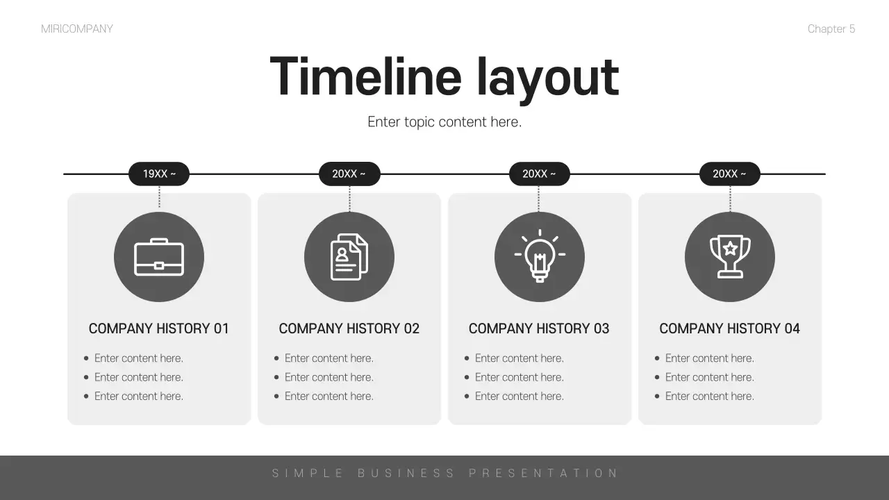 블랙 미니멀리스트 비즈니스 프레젠테이션