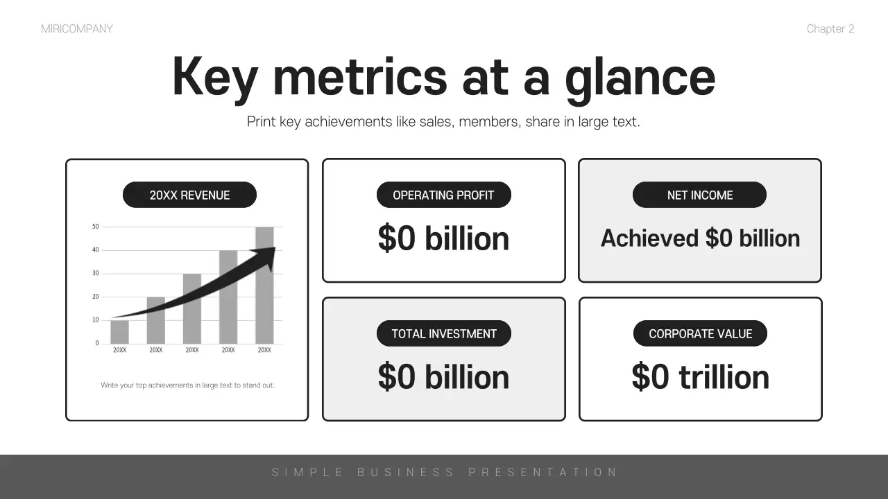 블랙 미니멀리스트 비즈니스 프레젠테이션