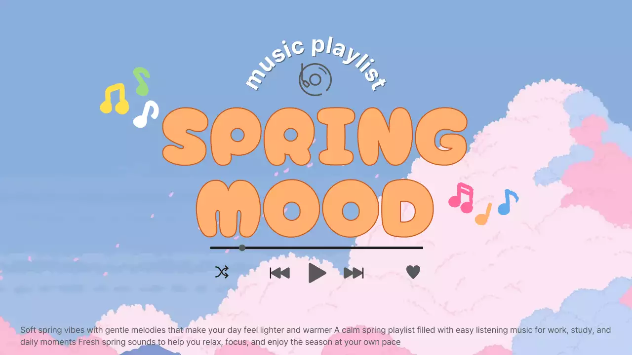 분홍 주황 몽환적인 플레이리스트