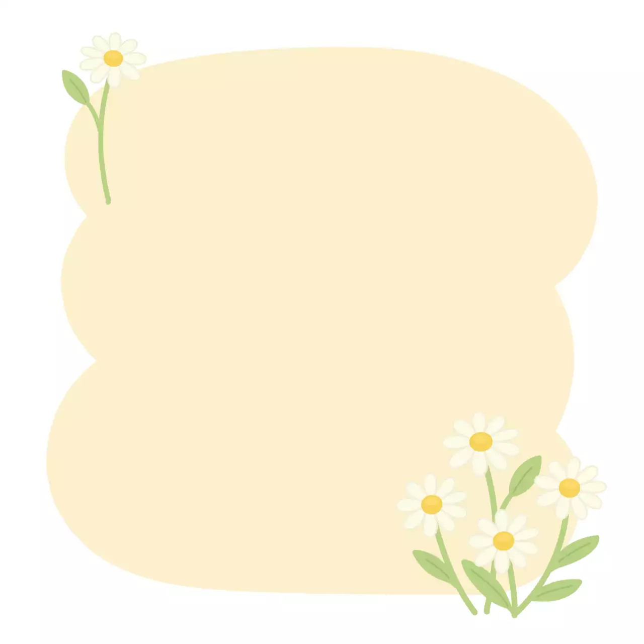 노란색 심플 꽃 배경