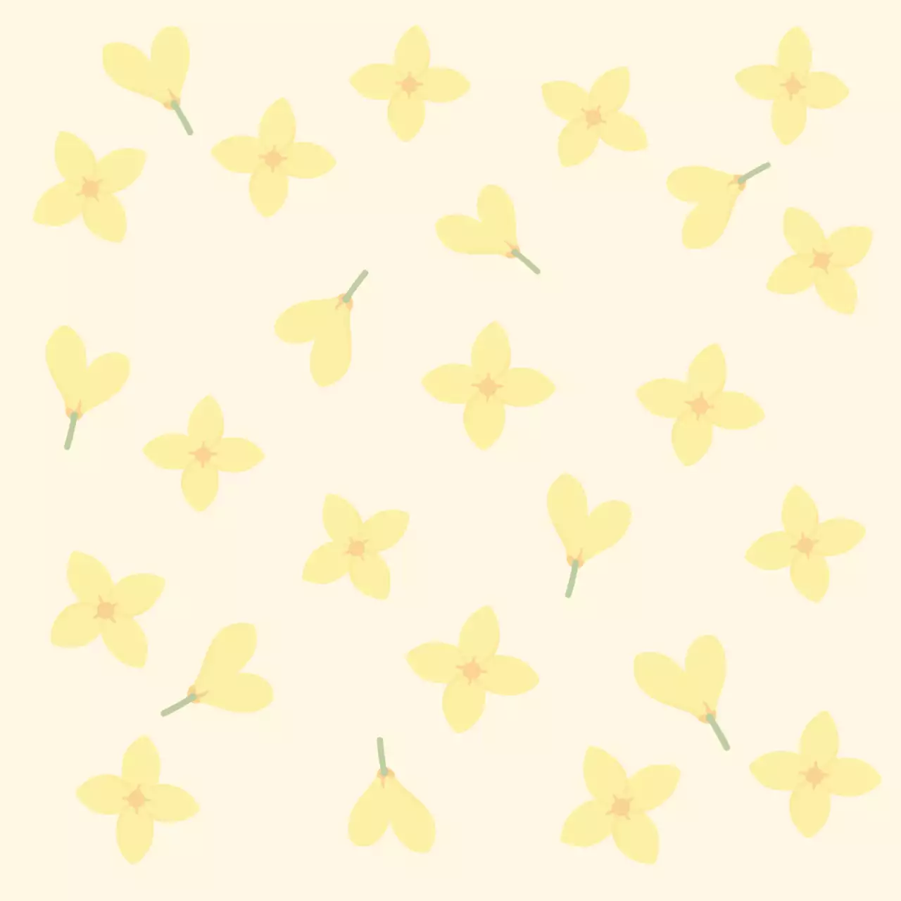 노랑 심플 자연 패턴