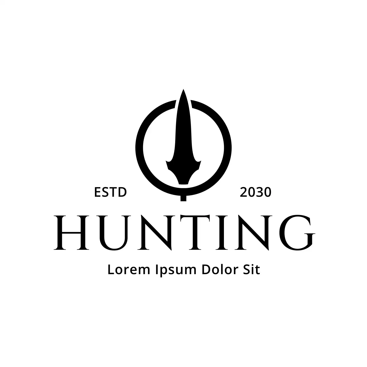 black minimalist hunting business