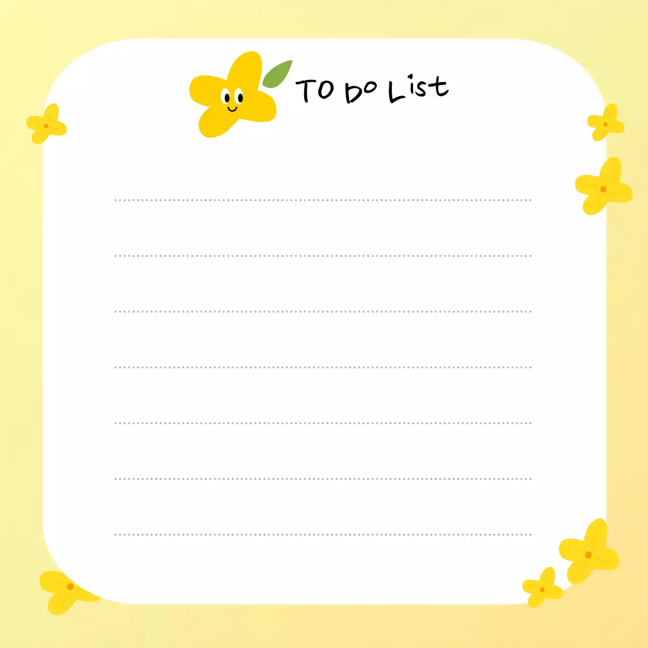 노랑 아기자기한 메모지