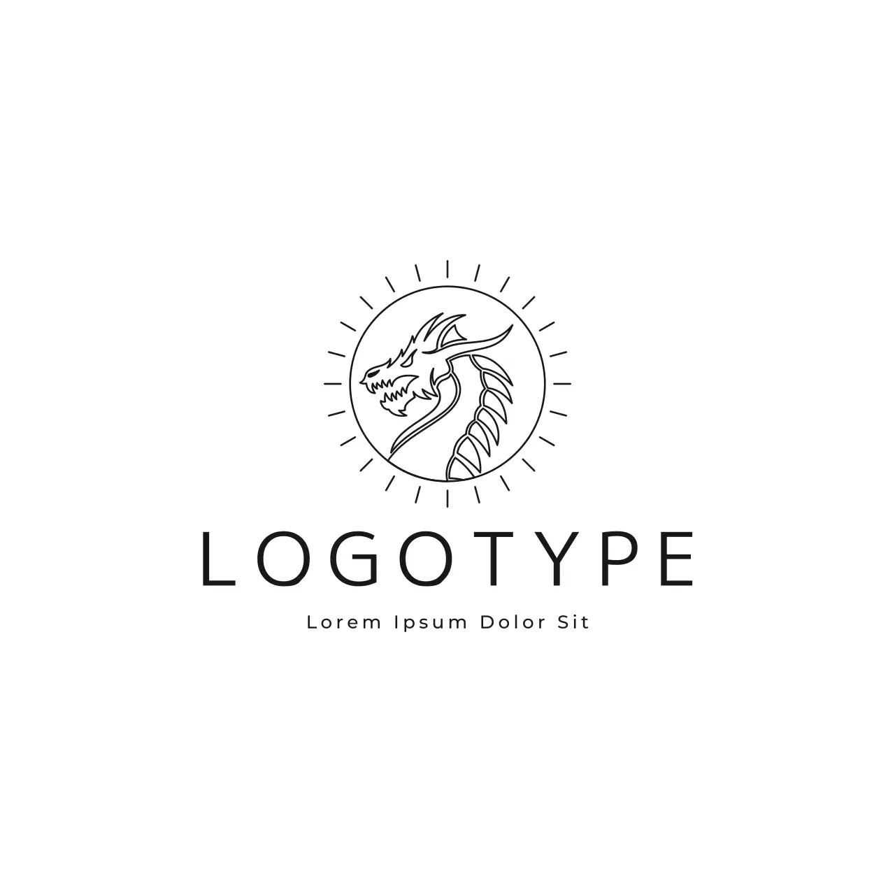 Black Minimal Fantasy Dragon Corporate Identity