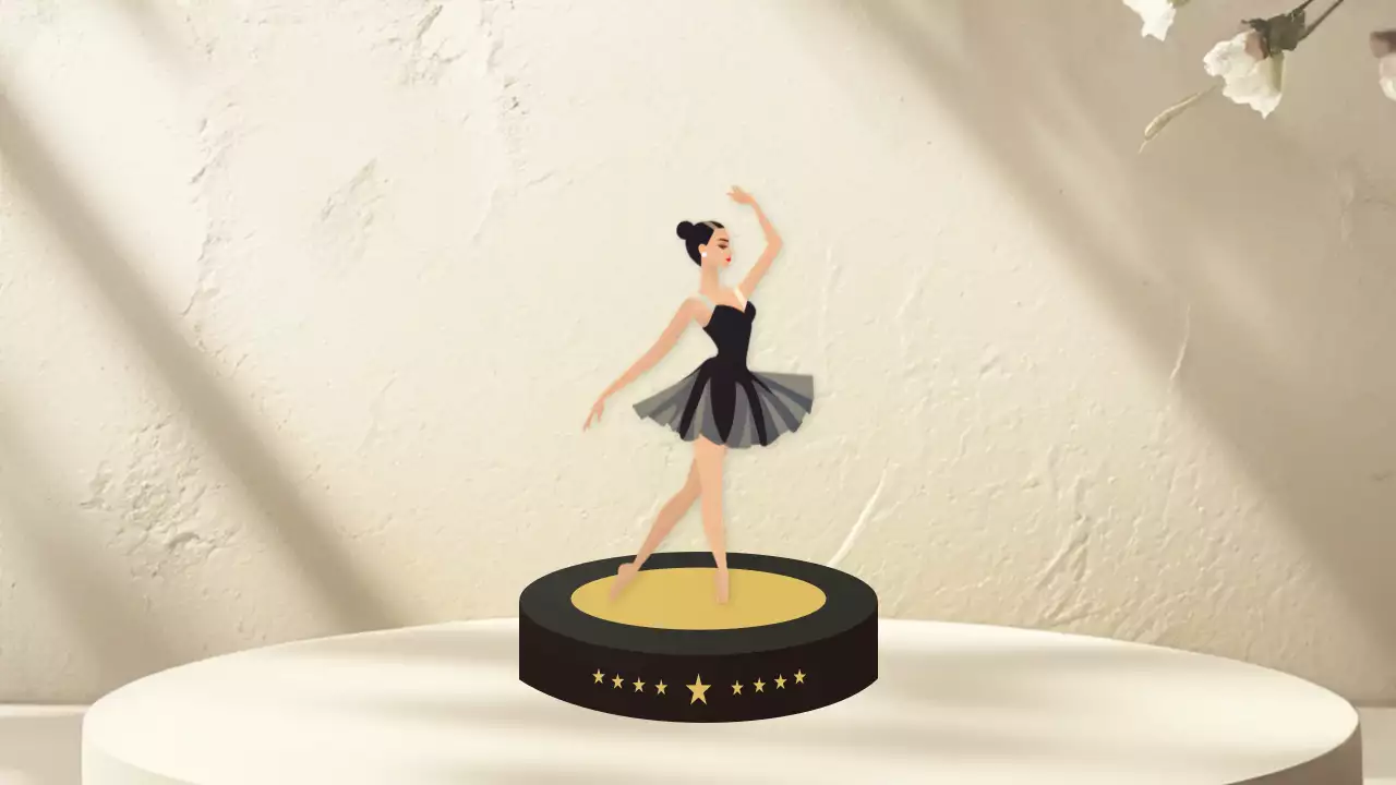 검정 미니멀 발레 무대 전시회