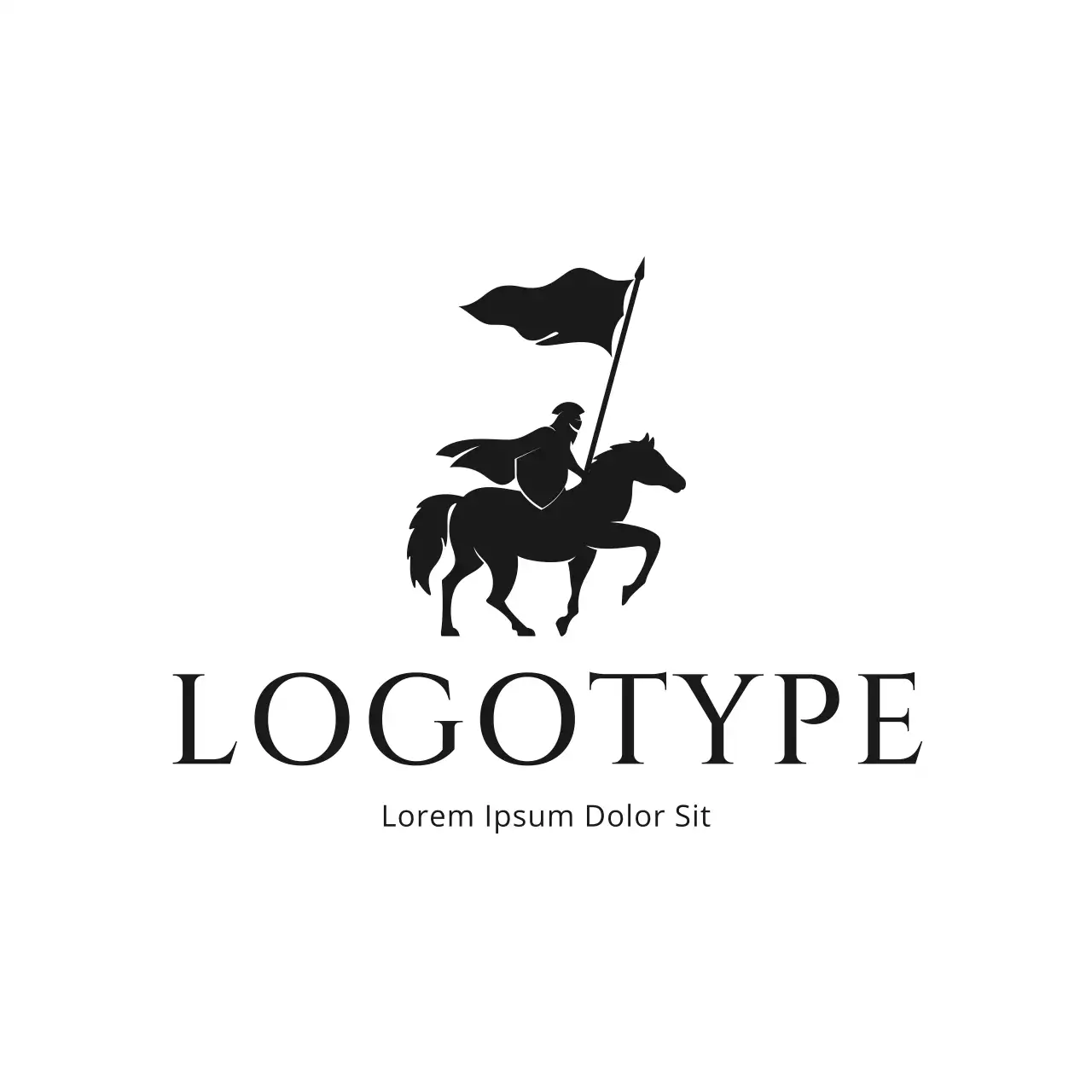 Black Classic Equestrian Warrior Branding