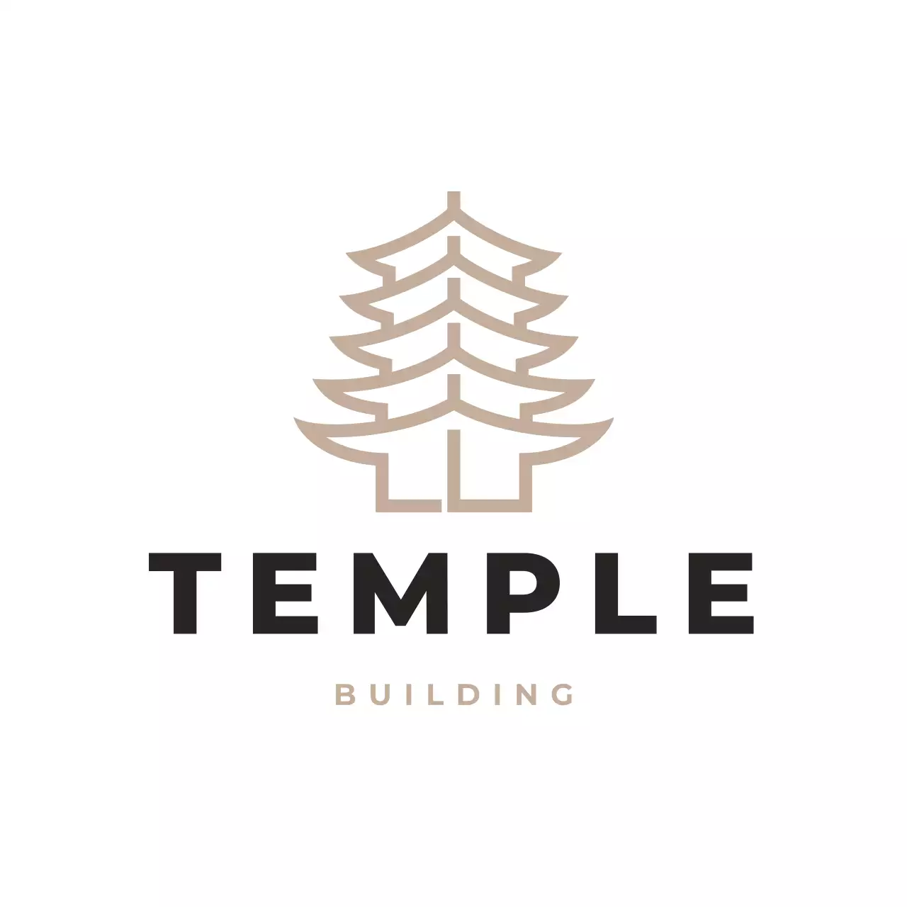 beige minimalist temple business