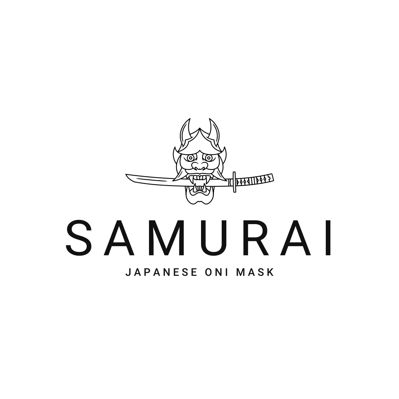 black traditional samurai advertisement