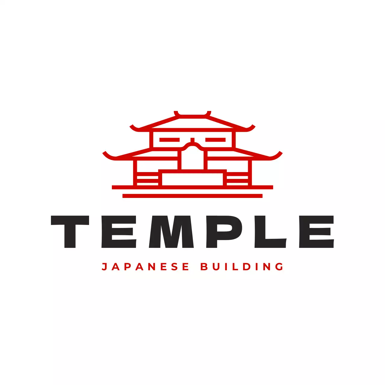 red minimal cultural for brand identity