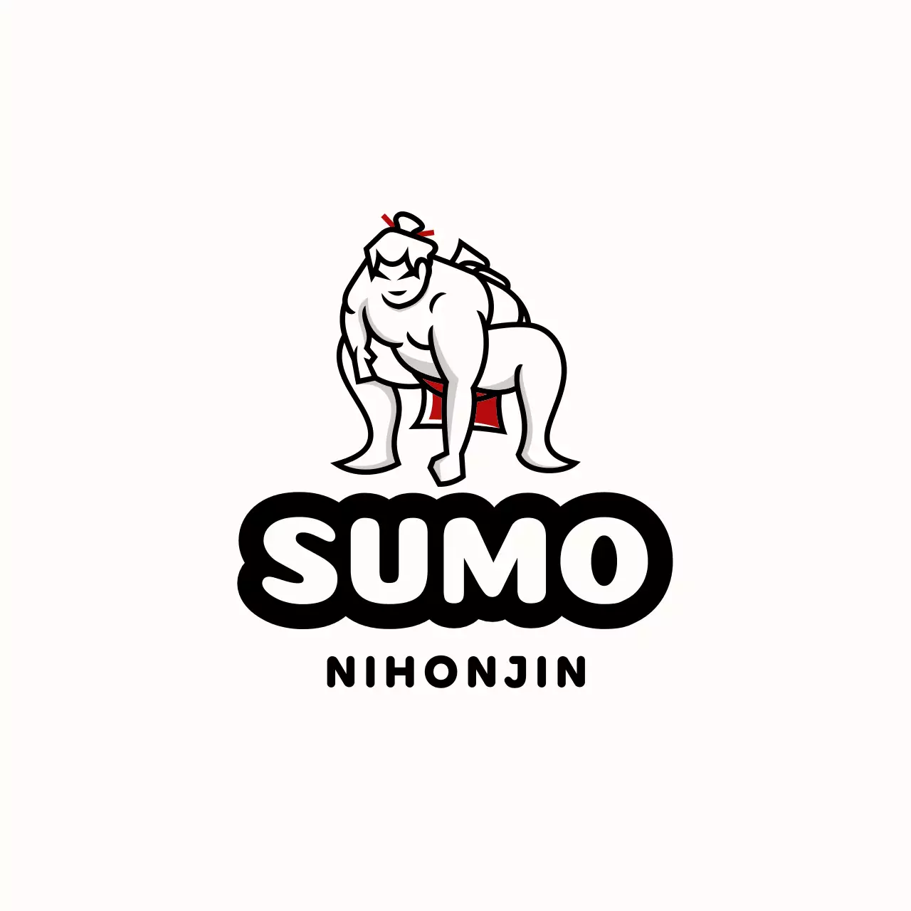 black simple sumo for brand identity