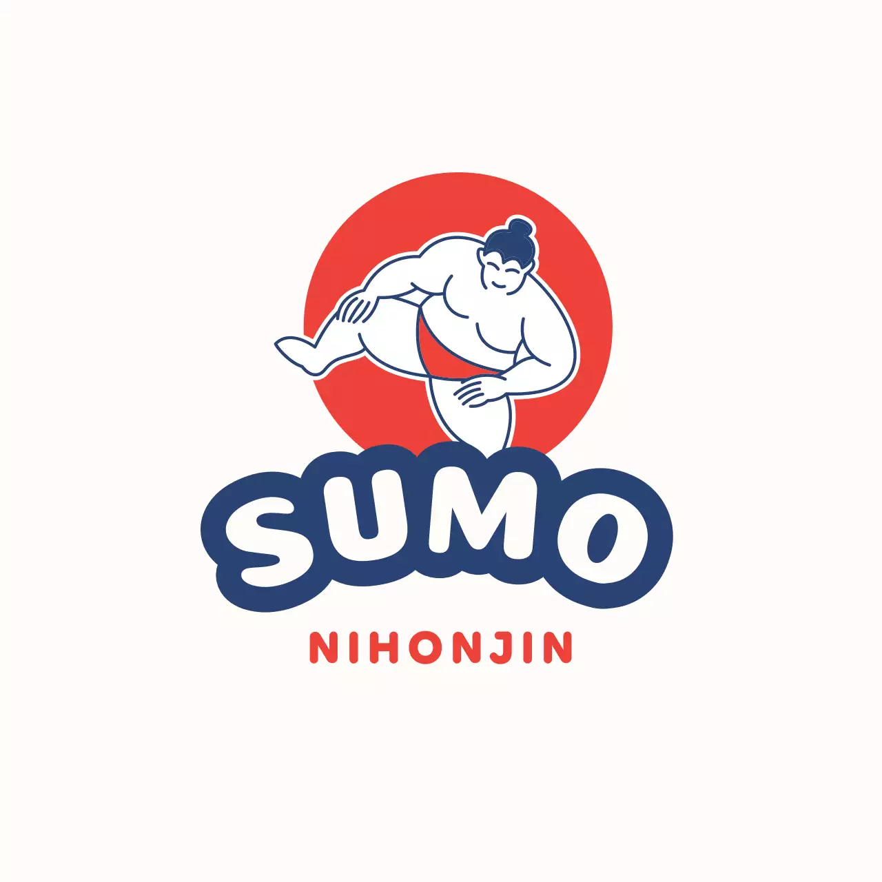 Red Simple Sports Sumo for Brand Identity