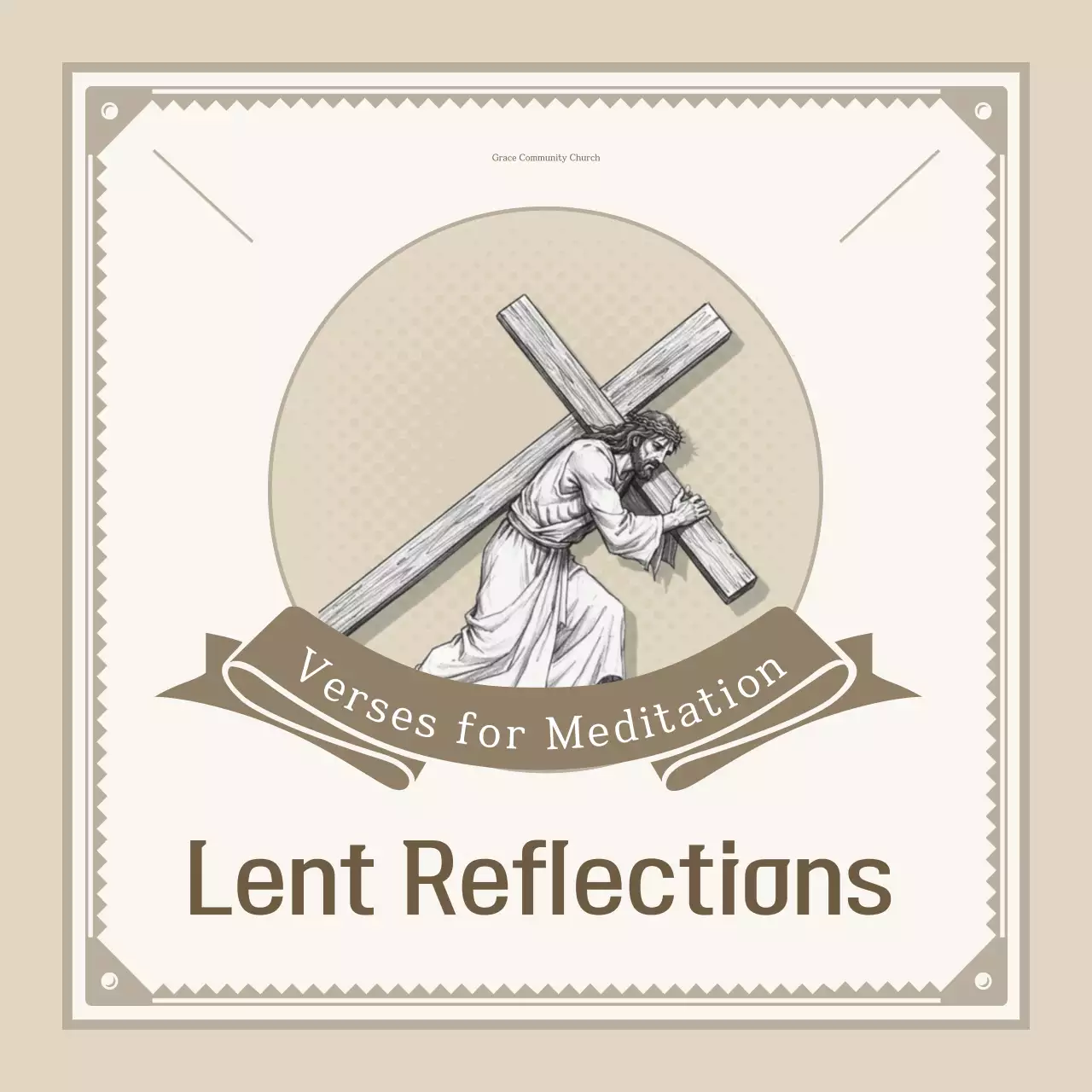 Beige Classic Lenten Devotional Guide