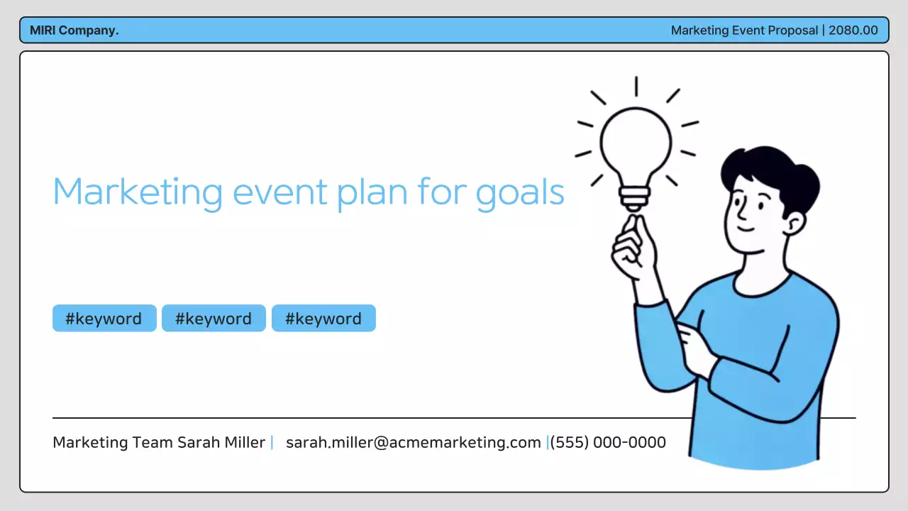 Rencana Perencanaan Acara Pemasaran Bersih Biru