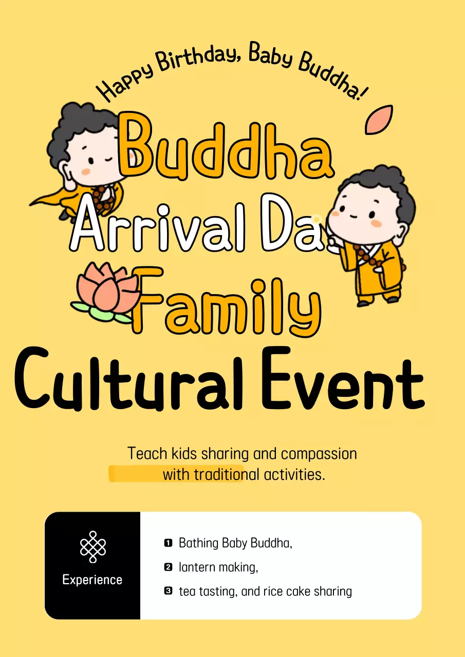 Guide to the Yellow Baby Buddha's Birthday Cultural Event