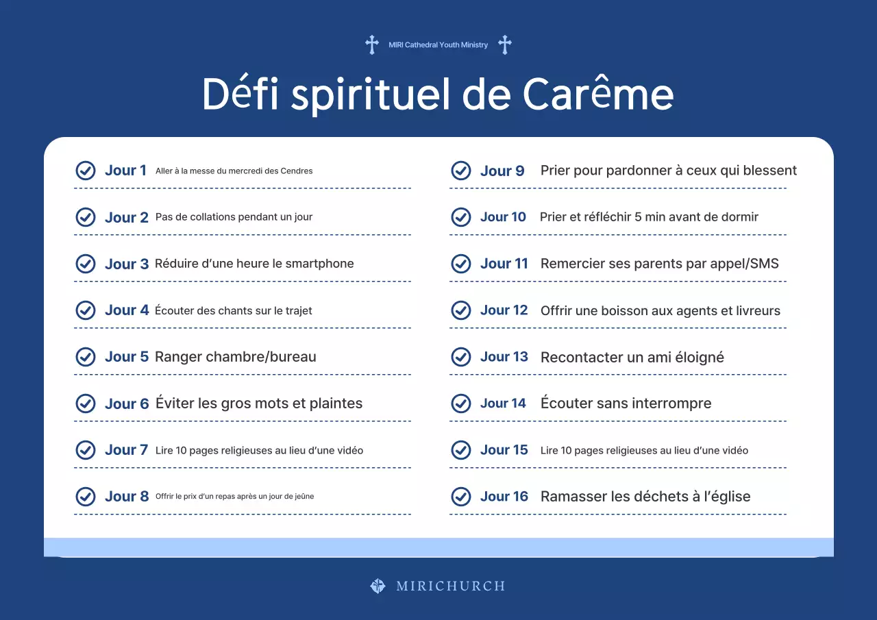 Informations sur le joli panneau en bois bleu du Carême