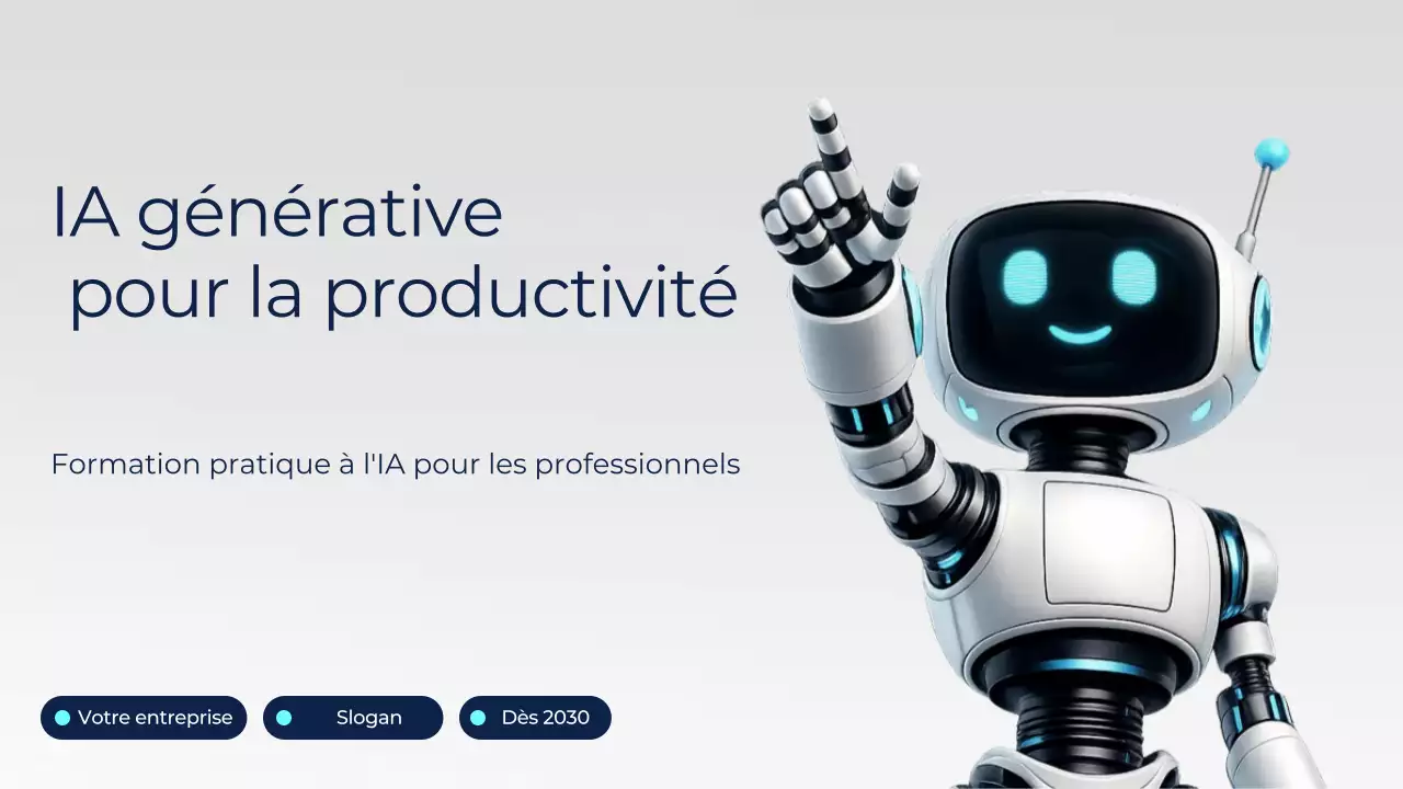 Publicité pour la formation White Modern AI