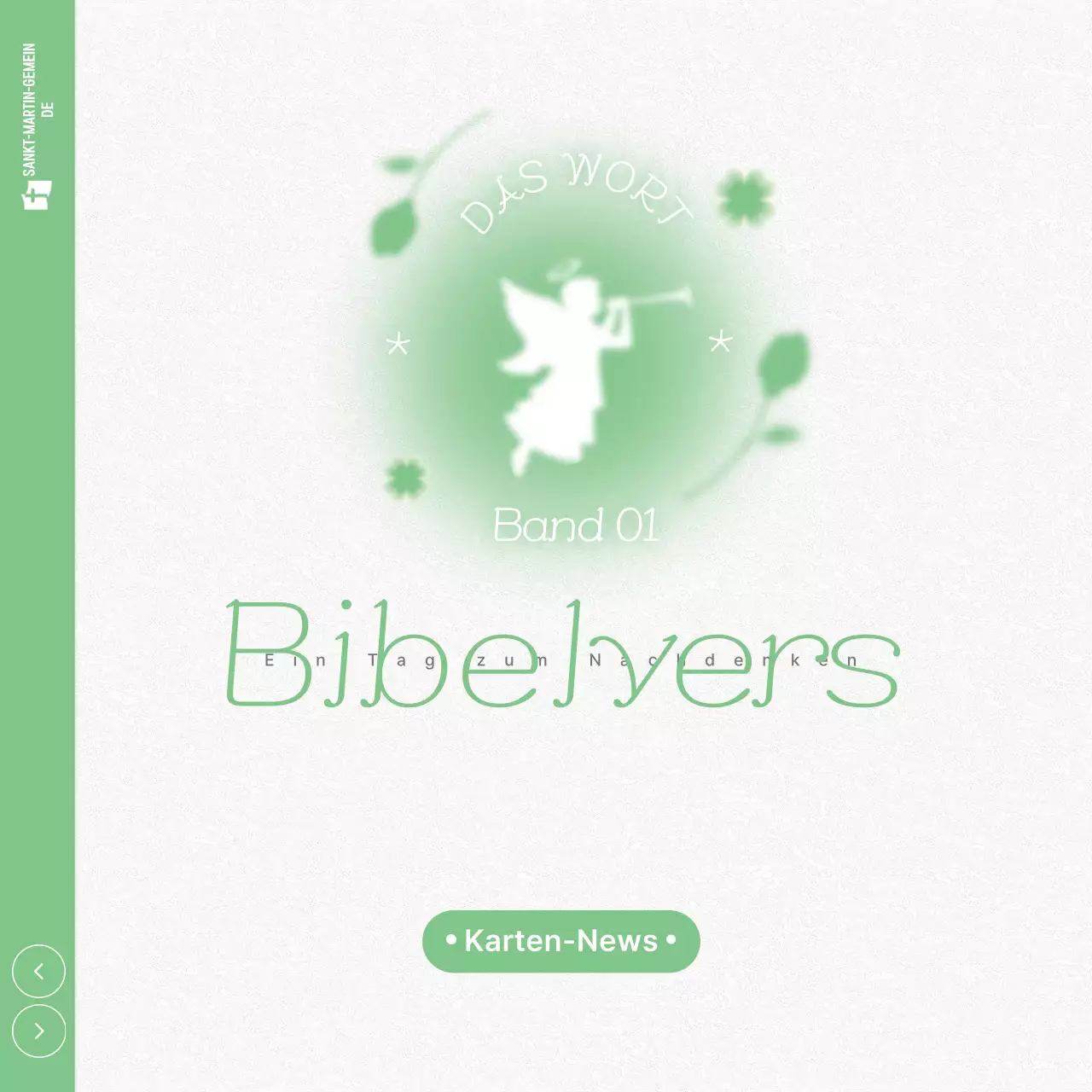 Grüner minimalistischer Bibelvers-Leitfaden