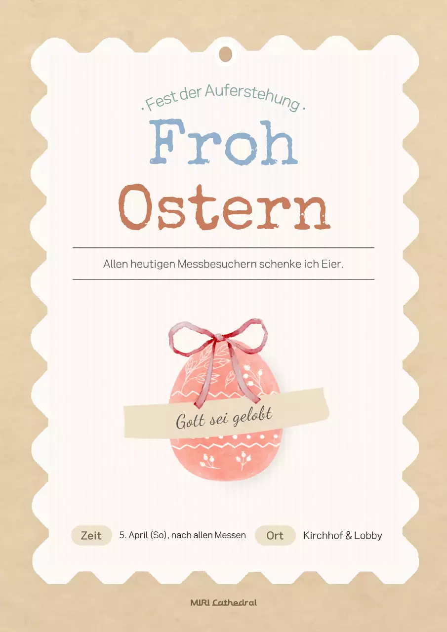 Beige Minimal Easter Event