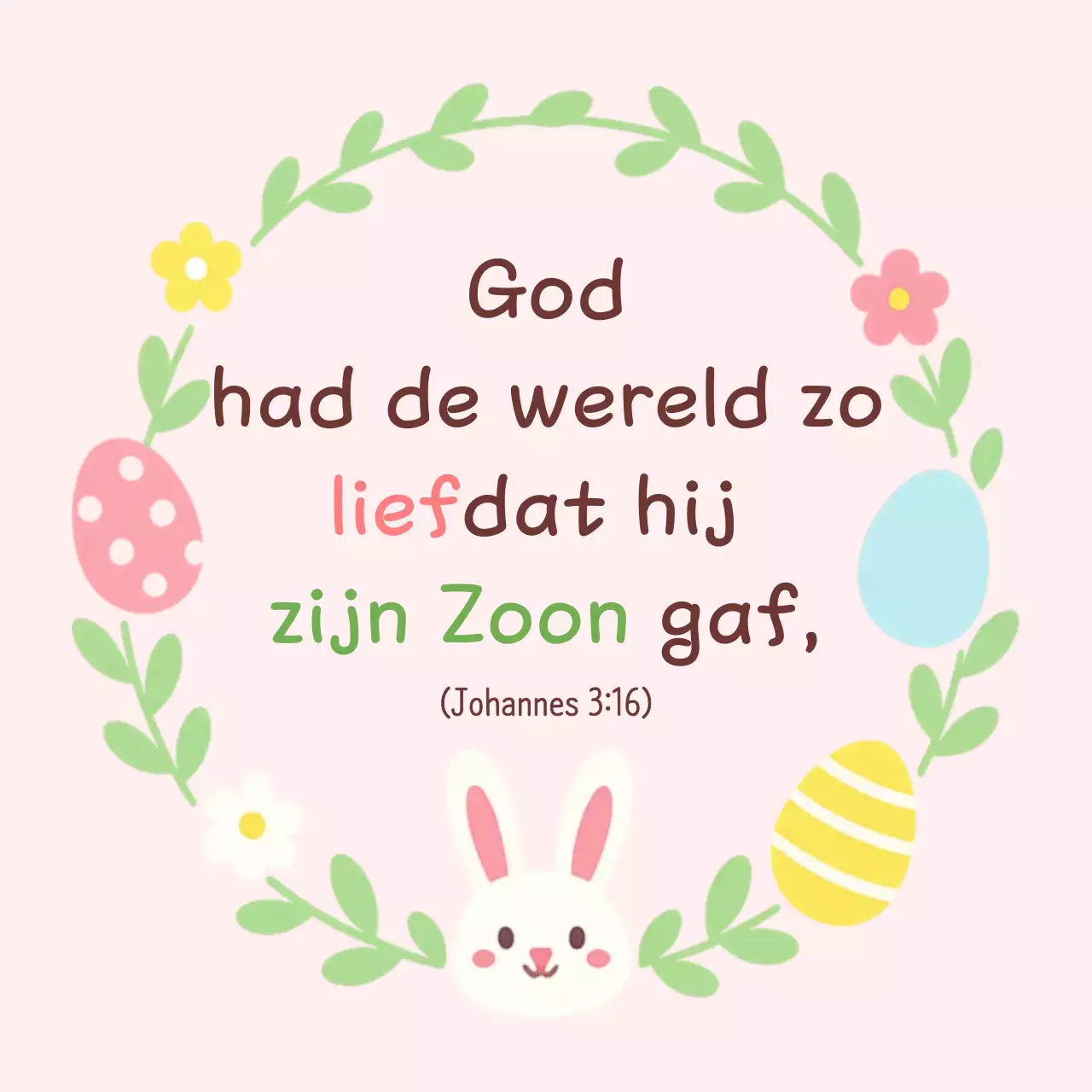 Roze en schattige paasviering