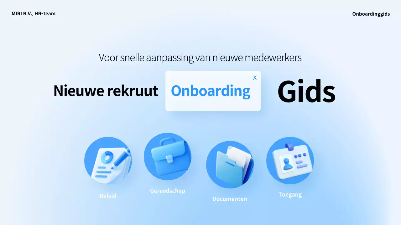 Blue Clean handleiding voor het inwerken van nieuwe medewerkers