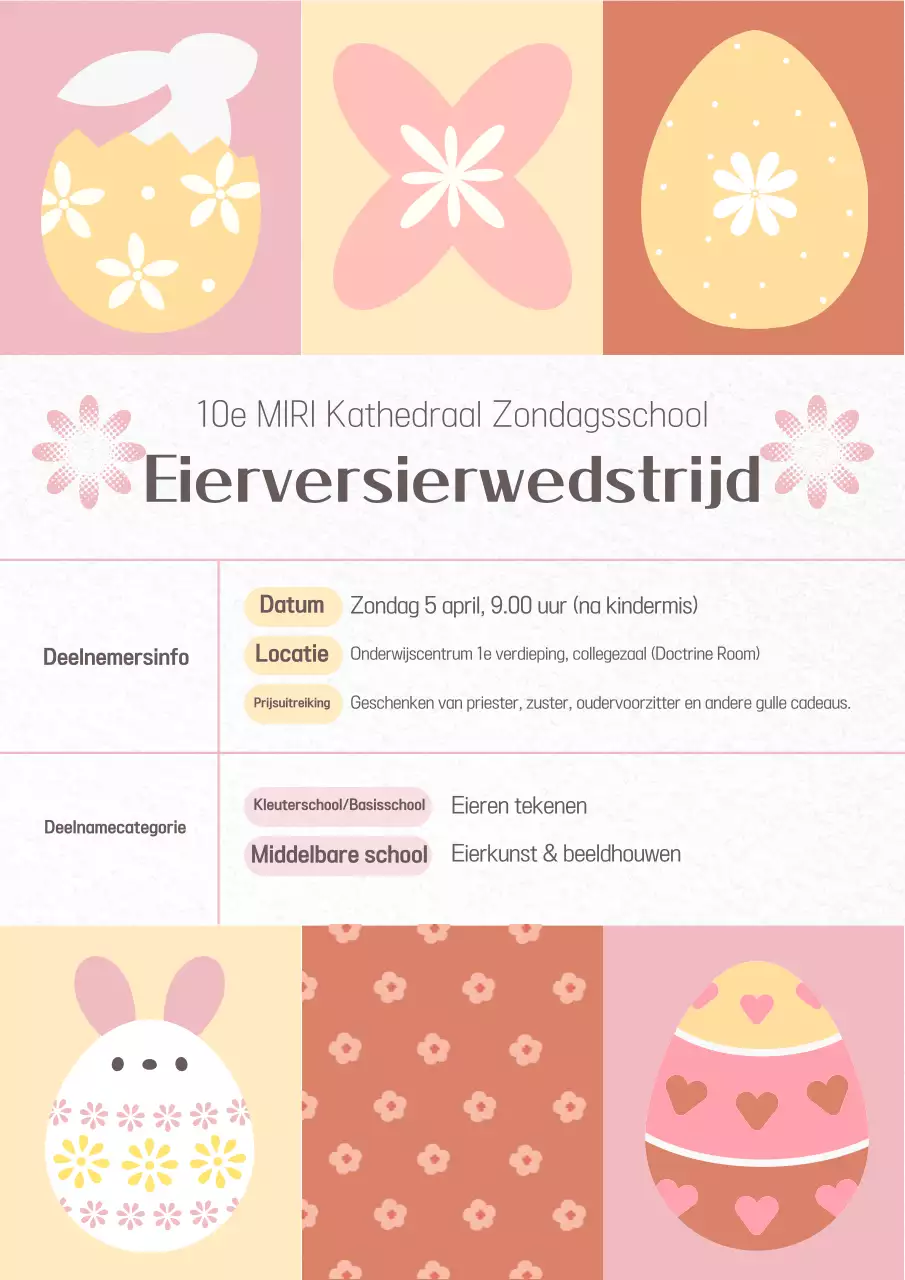 Handleiding voor de wedstrijd 'Pink Simple Egg Decorating'