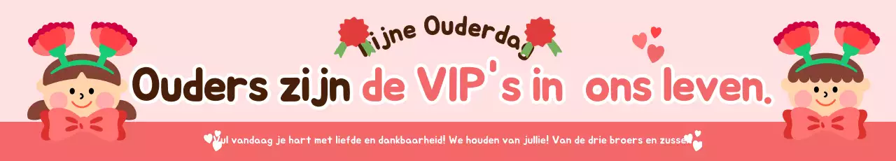 Roze baby viert Ouderendag
