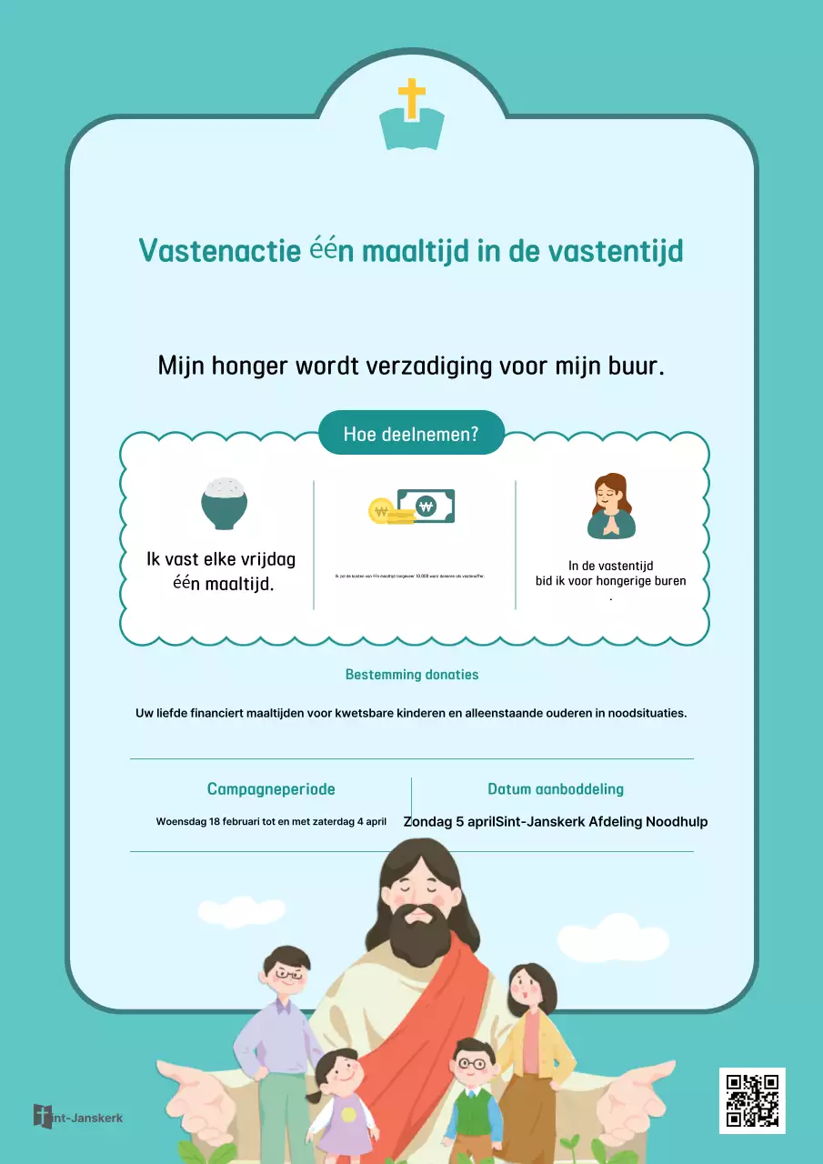 Gids voor de donatiecampagne 'Sky Blue Clean Vasten Eén Maaltijd'