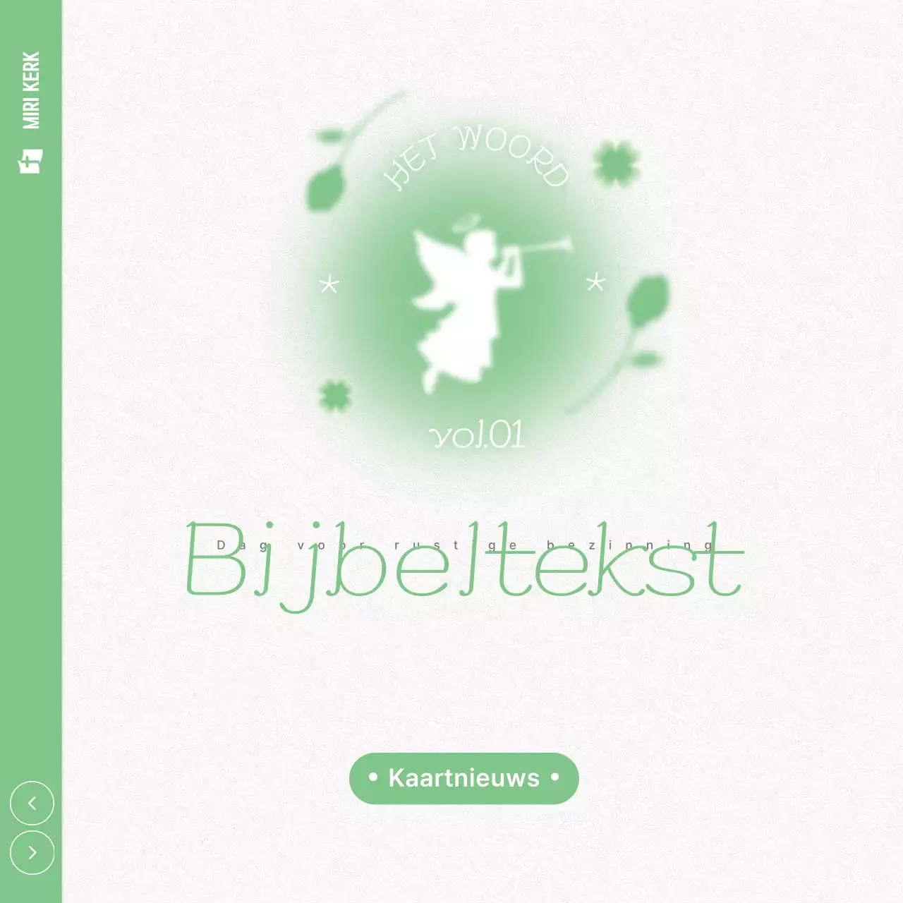 Groene minimalistische Bijbelversgids